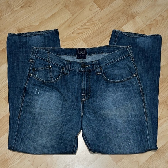 Rock & Republic Mens Stone Cold Distressed Blue Jeans Size 36x30 - Picture 5 of 11